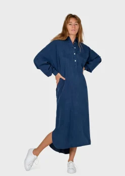 Klitmoller Collective Hemden-Gulla shirtdress - Ocean Pastelgrey