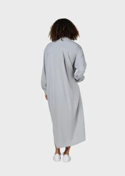 Klitmoller Collective Hemden-Gulla shirtdress - Pastel grey Pastelgrey