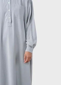 Klitmoller Collective Hemden-Gulla shirtdress - Pastel grey Pastelgrey