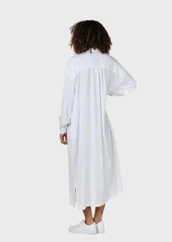 Klitmoller Collective Hemden-Gulla shirtdress - White Pastelgrey