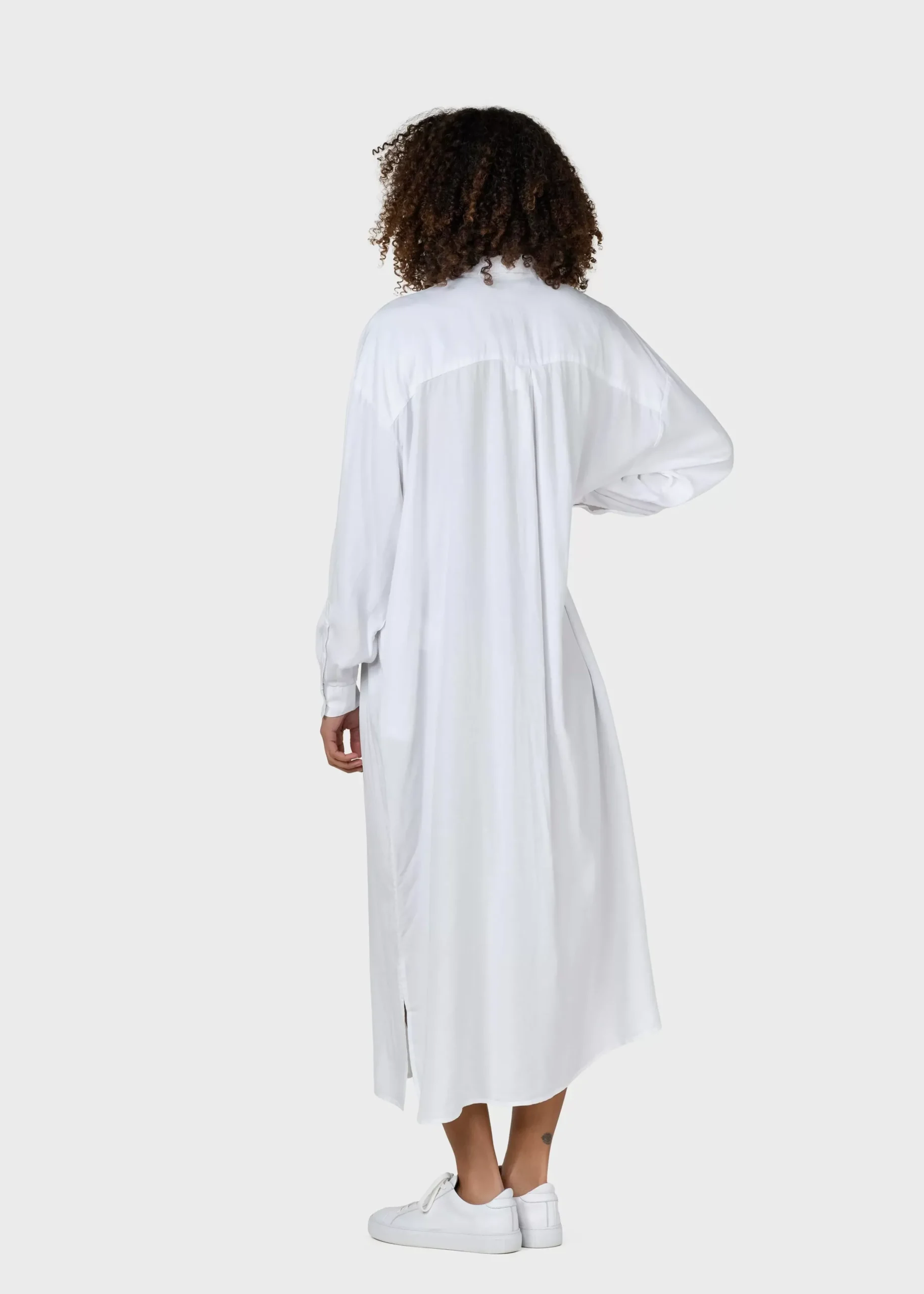 Klitmoller Collective Hemden-Gulla shirtdress - White Pastelgrey