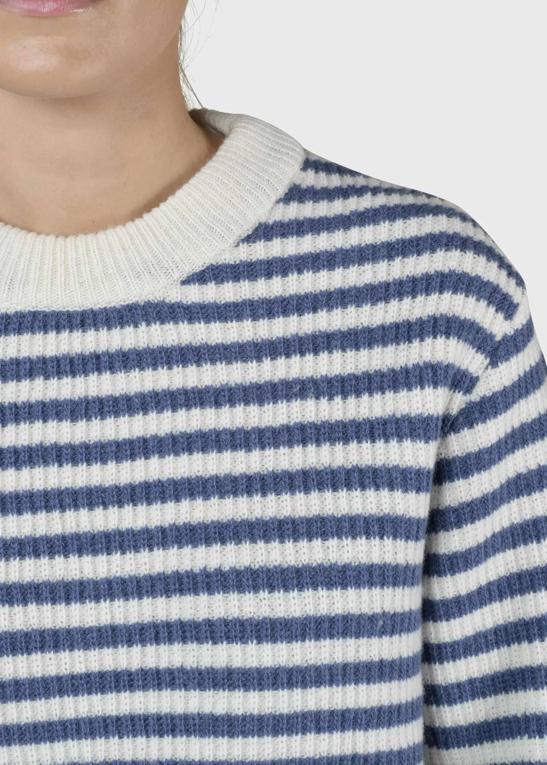 Klitmoller Collective Strick-Gunilla knit - Cream/ocean Mossgreen/cream