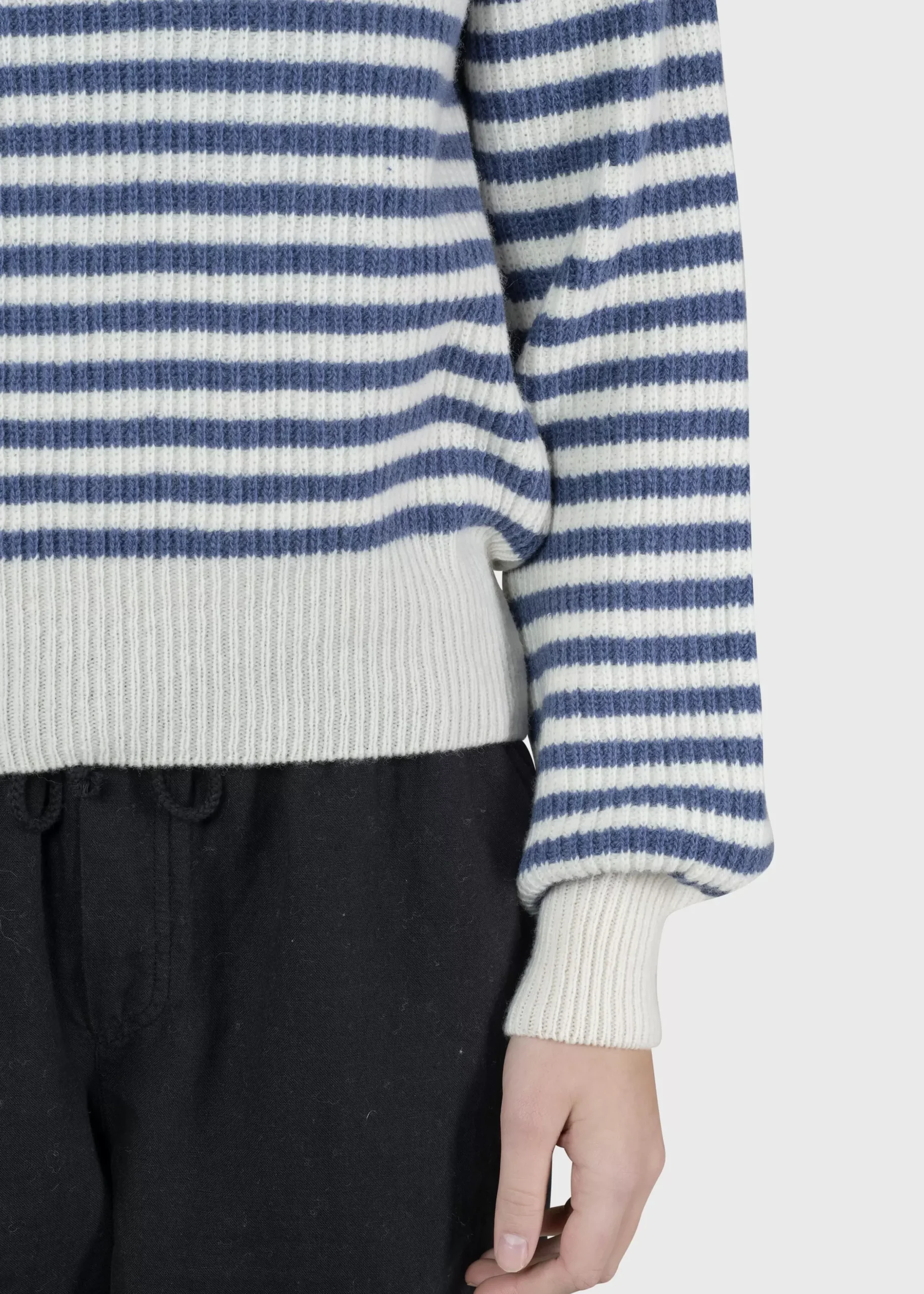 Klitmoller Collective Strick-Gunilla knit - Cream/ocean Mossgreen/cream