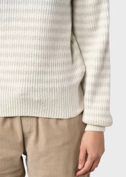 Klitmoller Collective Strick-Gunilla knit - Cream/pastel grey Mossgreen/cream