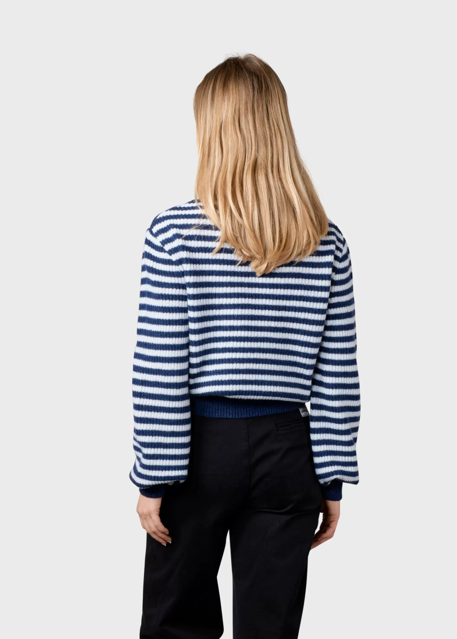 Klitmoller Collective Strick-Gunilla knit - Deep blue/cream Mossgreen/cream