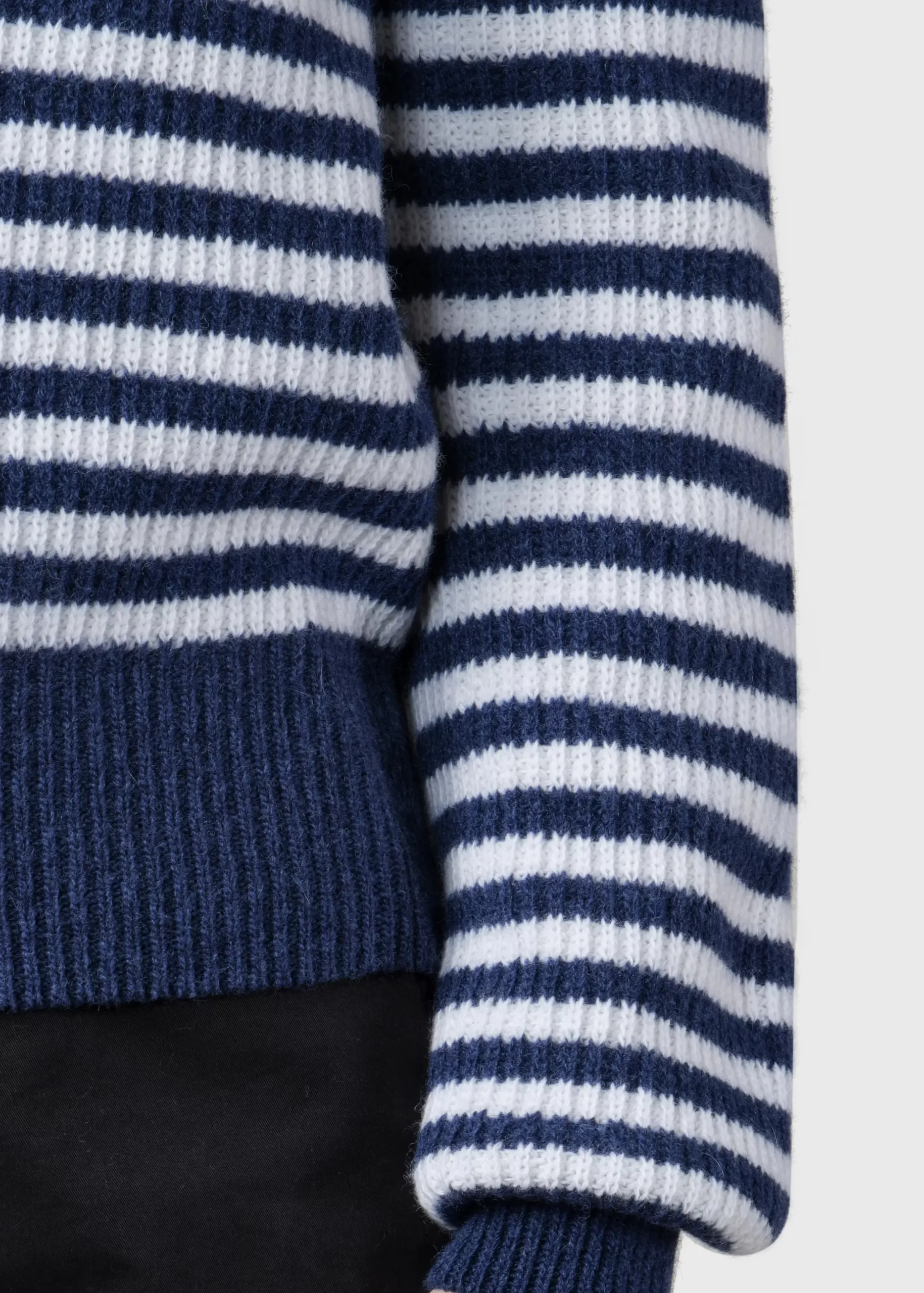 Klitmoller Collective Strick-Gunilla knit - Deep blue/cream Mossgreen/cream