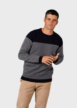 Klitmoller Collective Strick-Halfdann knit - Navy/cream