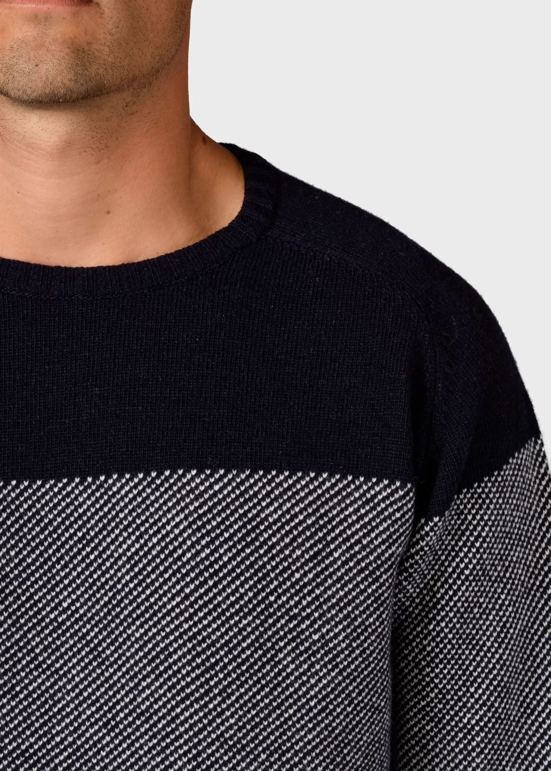 Klitmoller Collective Strick-Halfdann knit - Navy/cream