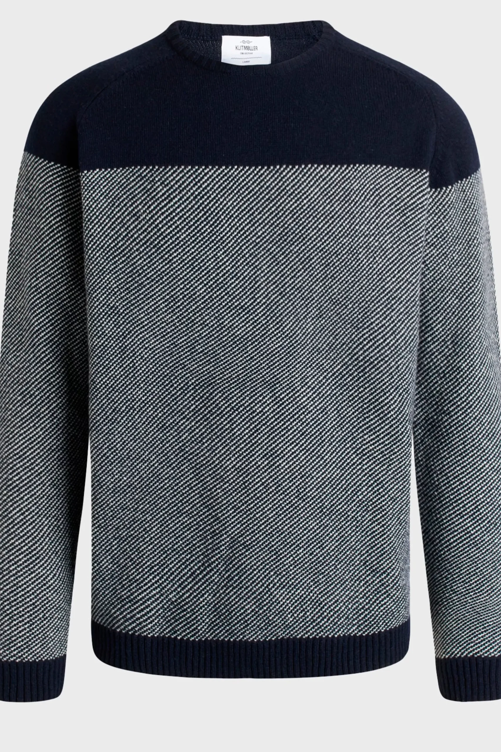 Klitmoller Collective Strick-Halfdann knit - Navy/cream