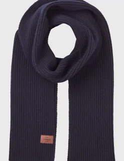 Klitmoller Collective Accessories-Heavy rib scarf - Navy Lightgrey