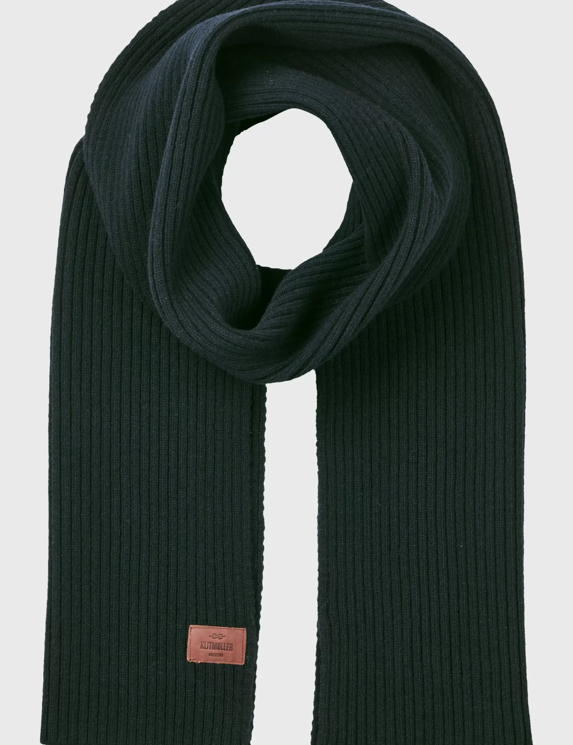 Klitmoller Collective Accessories-Heavy rib scarf - Olive Lightgrey
