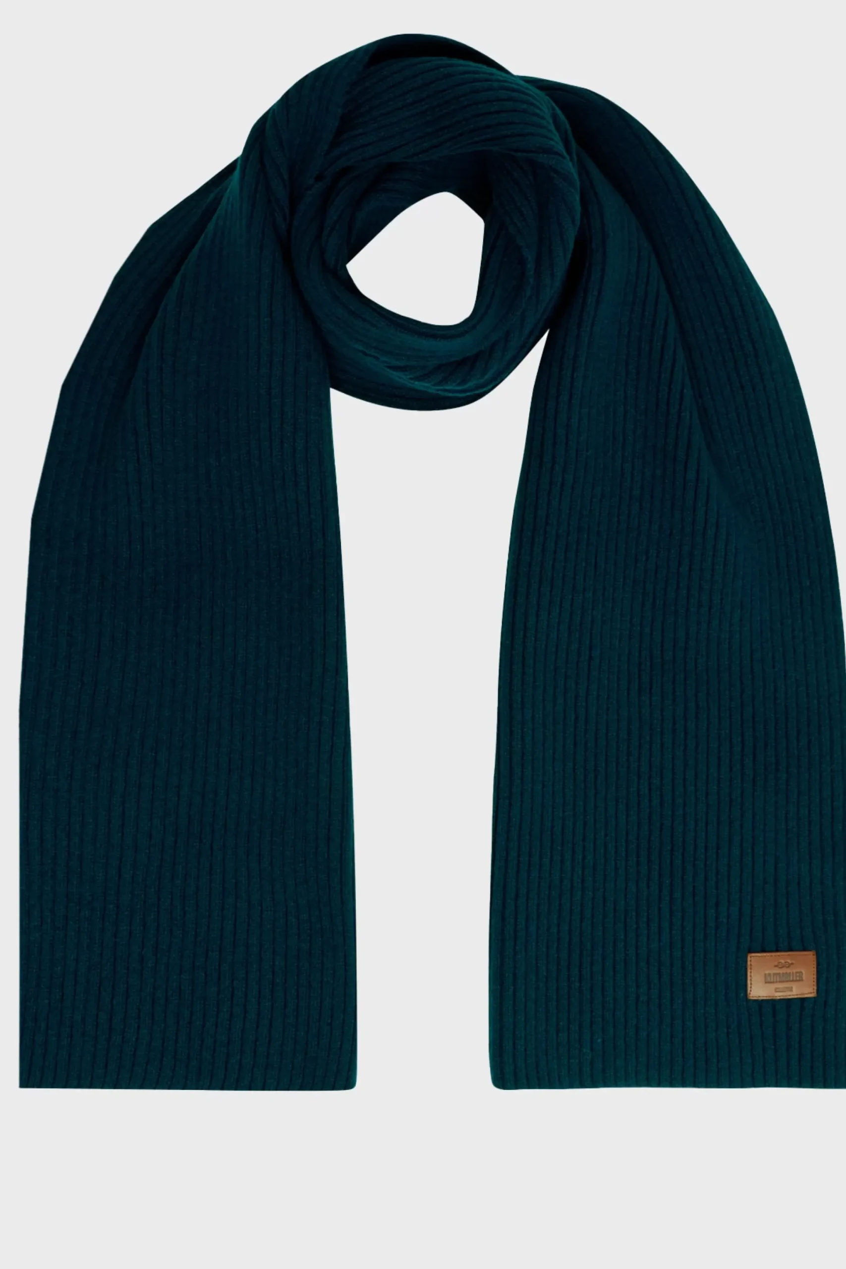 Klitmoller Collective Accessories-Heavy rib scarf - Petrol Lightgrey