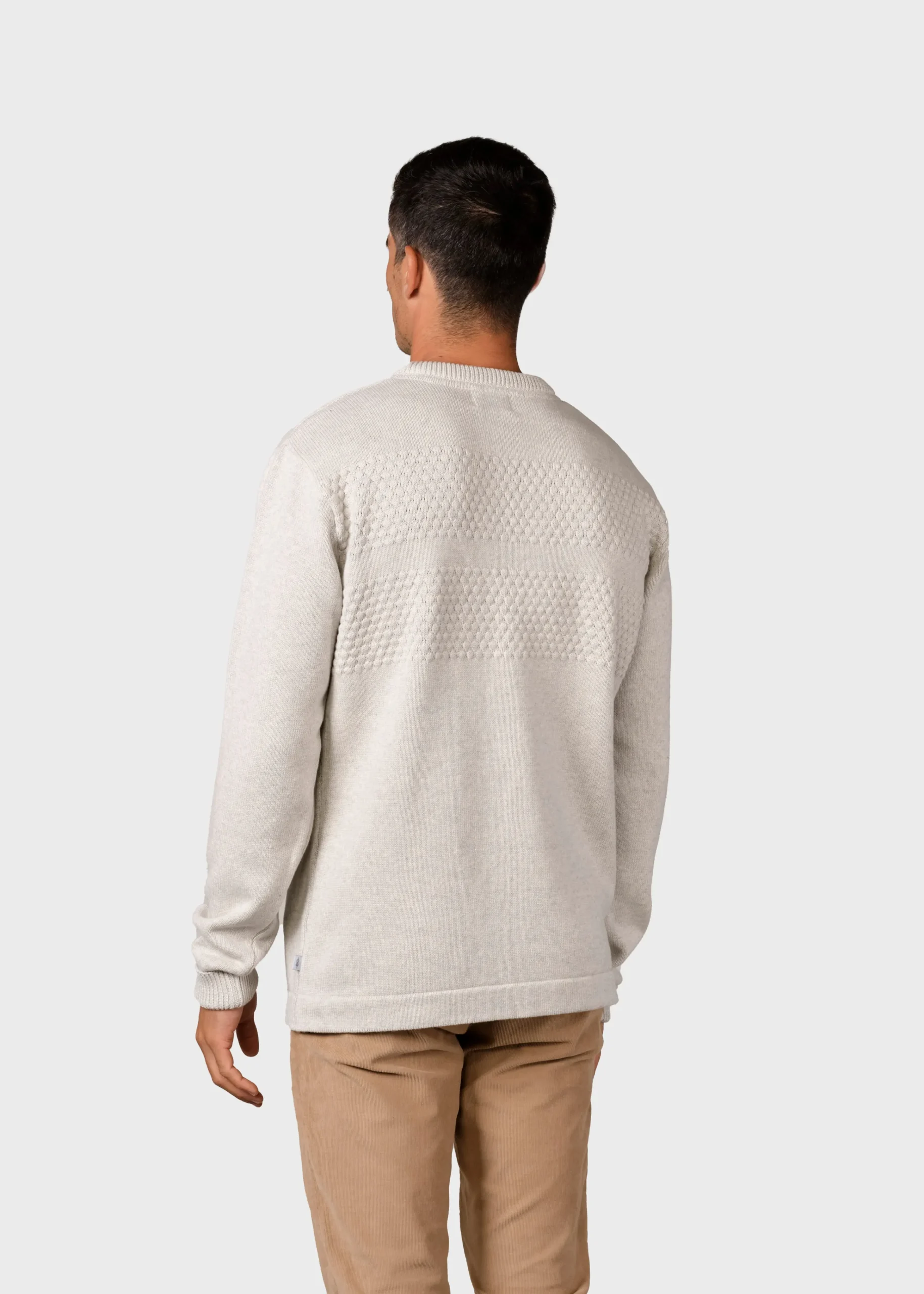 Klitmoller Collective Bio-Baumwolle-Herbert knit - Cream melange Navy