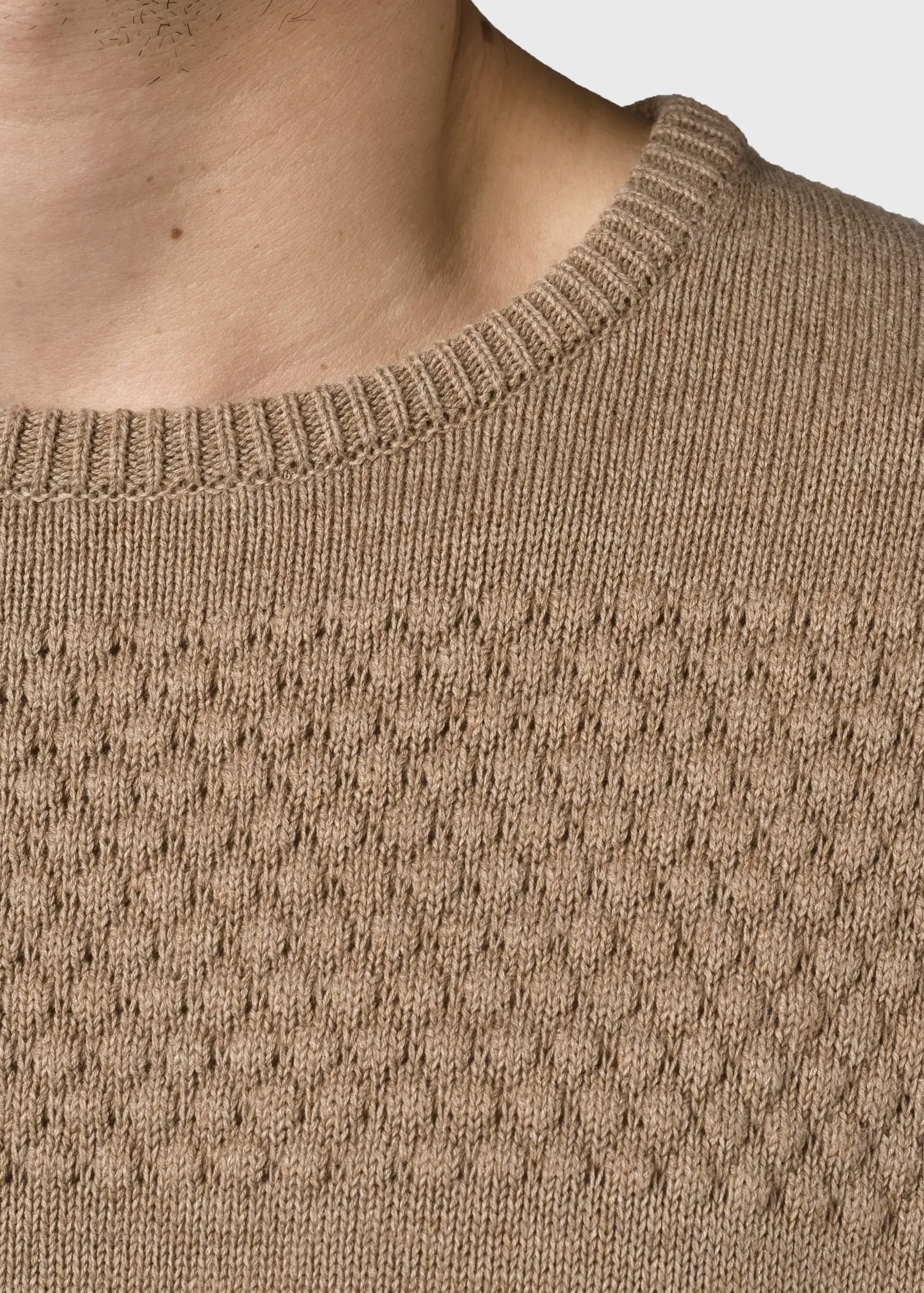 Klitmoller Collective Strick-Herbert knit - Sand Navy