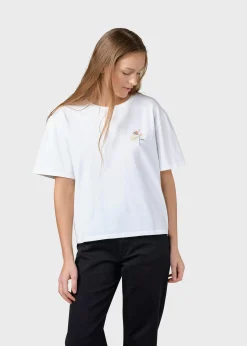 Klitmoller Collective T-shirts-Hope tee - White/rose White/blue