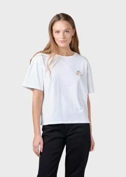 Klitmoller Collective T-shirts-Hope tee - White/rose White/blue