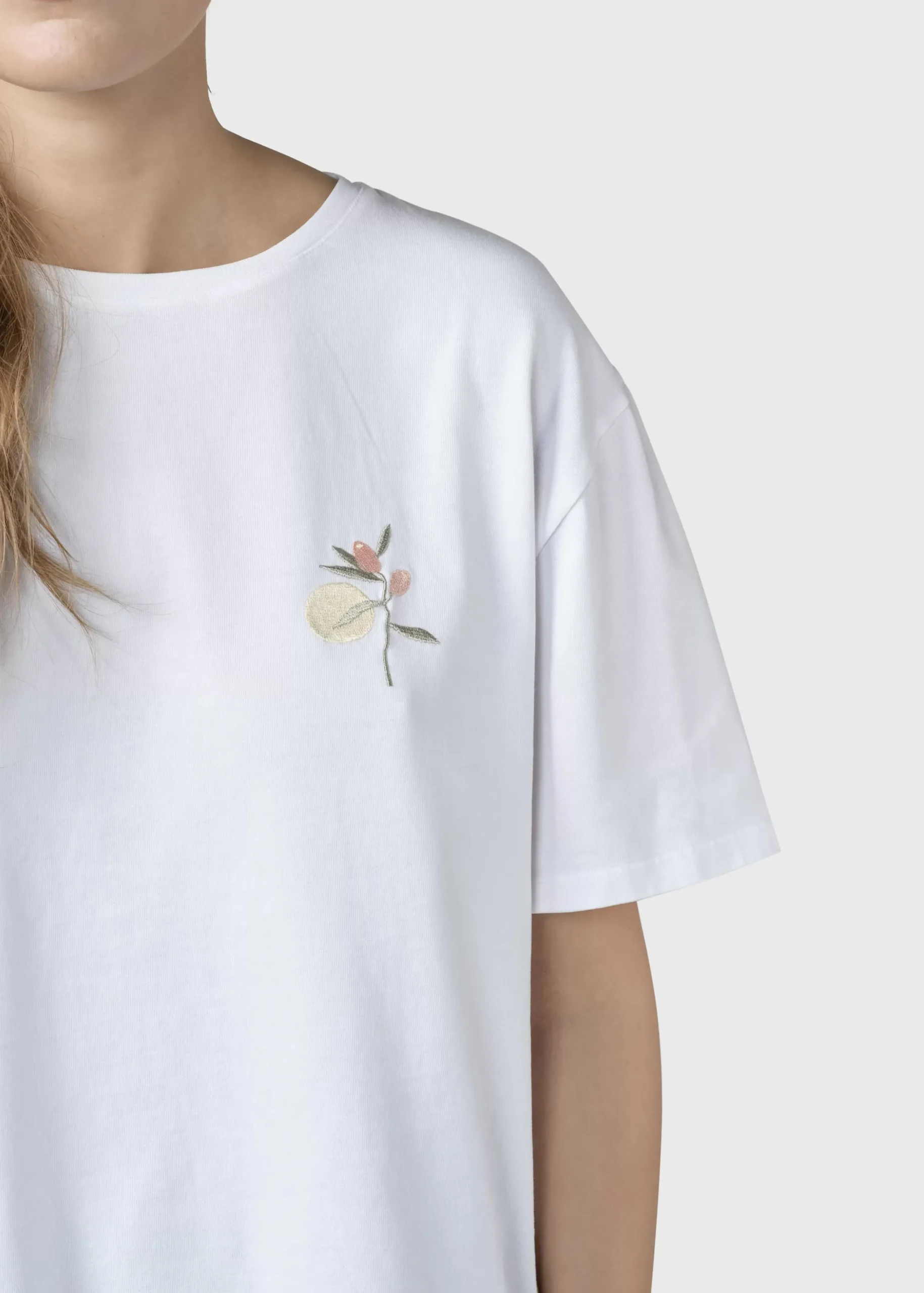 Klitmoller Collective T-shirts-Hope tee - White/rose White/blue