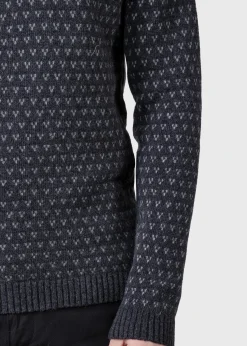 Klitmoller Collective Strick-Hugo knit - Anthracite/light grey Olive/cream
