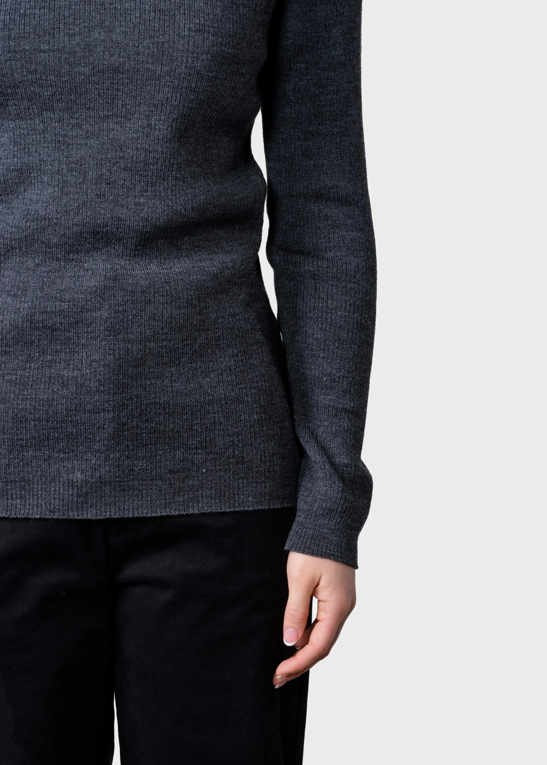 Klitmoller Collective Strick-Ingrid knit - Anthracite Sand