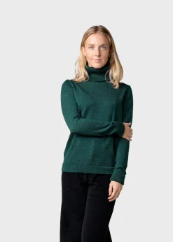 Klitmoller Collective Strick-Isabella knit - Moss Green Anthracite