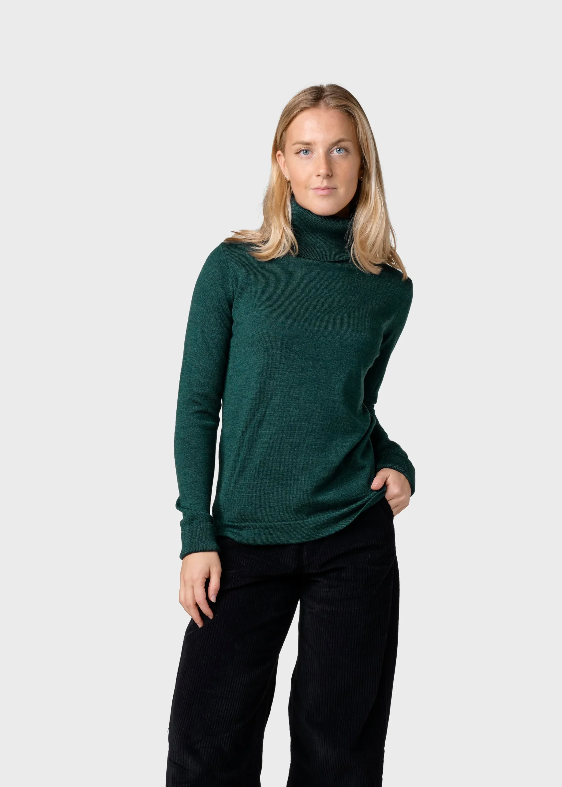 Klitmoller Collective Strick-Isabella knit - Moss Green Anthracite