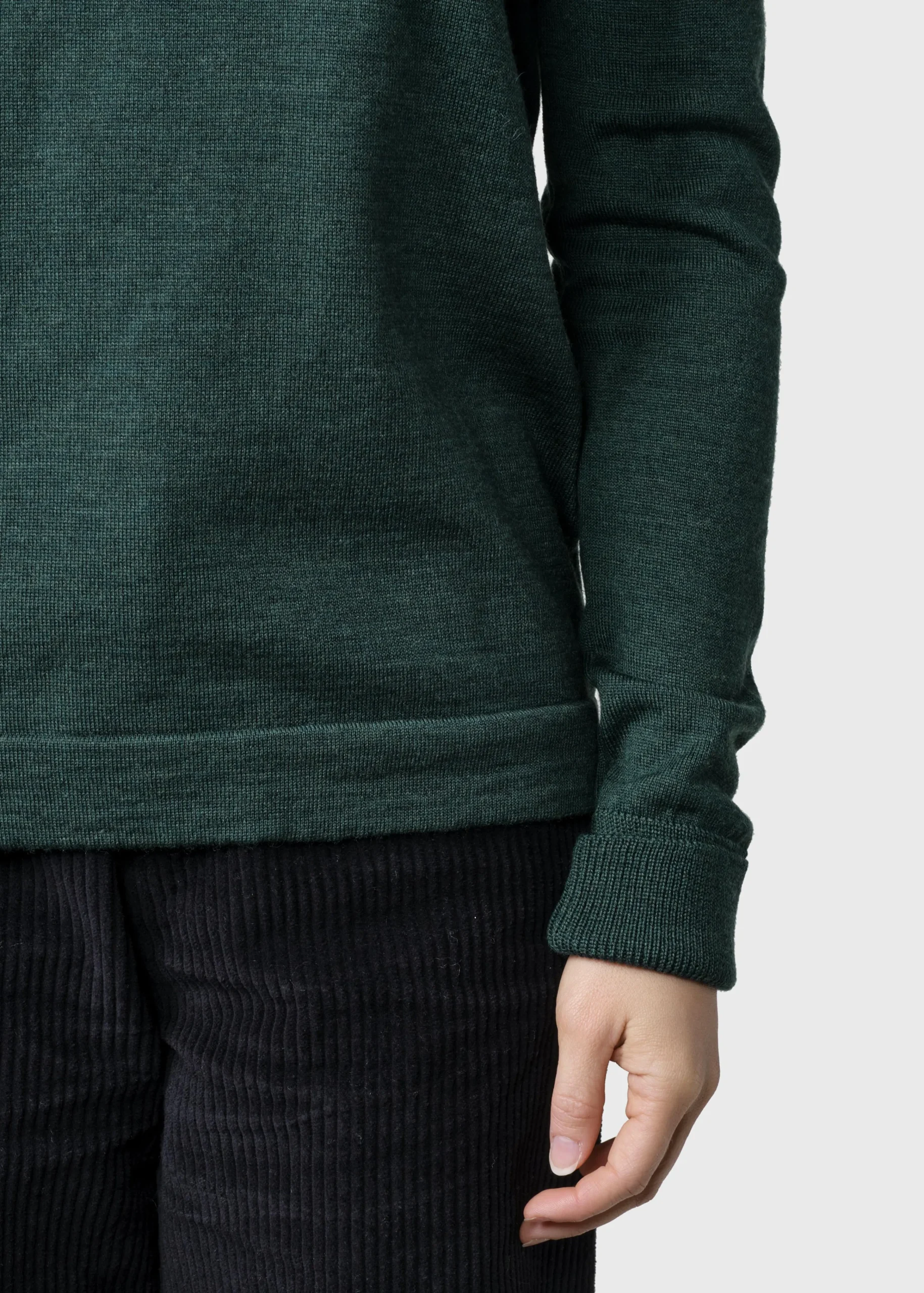 Klitmoller Collective Strick-Isabella knit - Moss Green Anthracite