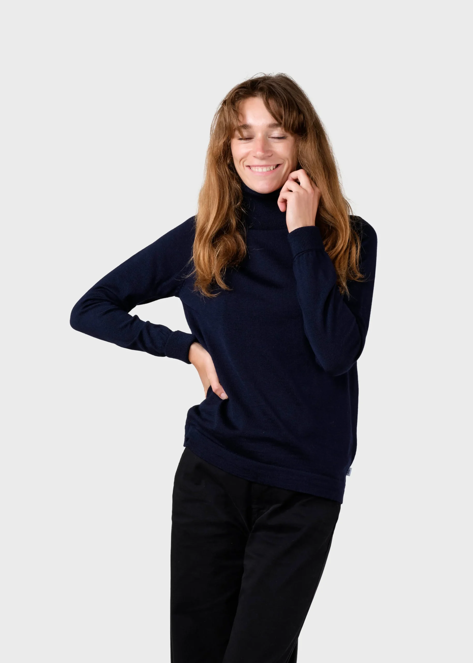 Klitmoller Collective Strick-Isabella knit - Navy Anthracite