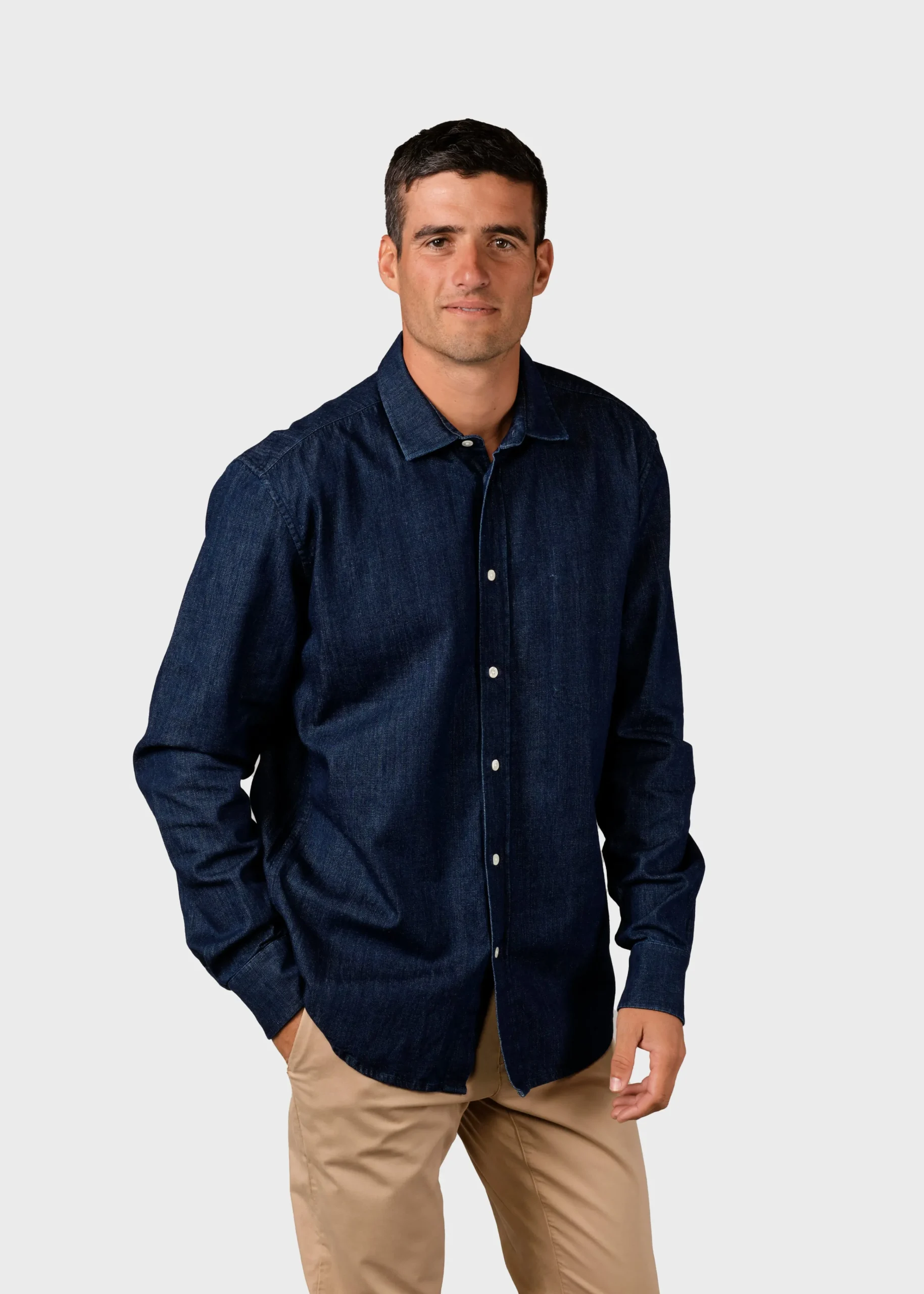 Klitmoller Collective Hemden-Jakob shirt - Dark blue stonewash Darkbluestonewash