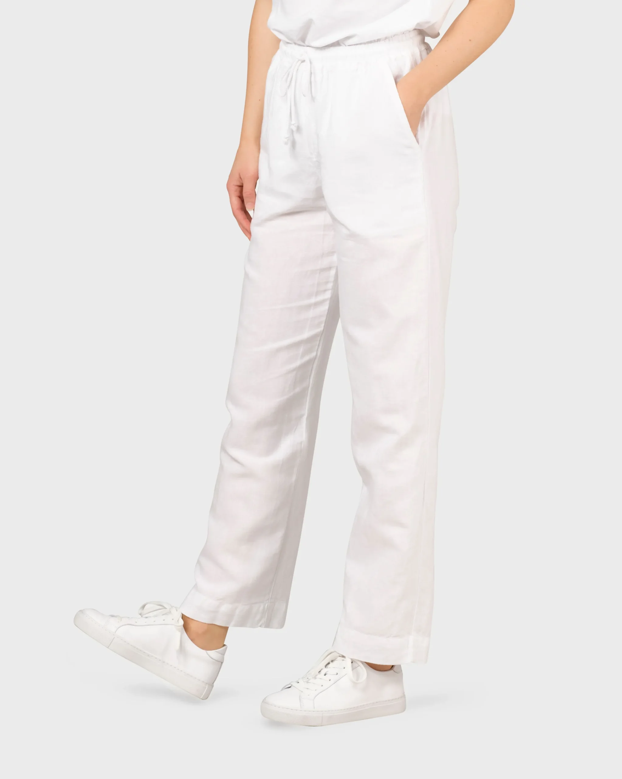 Klitmoller Collective Hosen-Jennifer pant - White Ocean