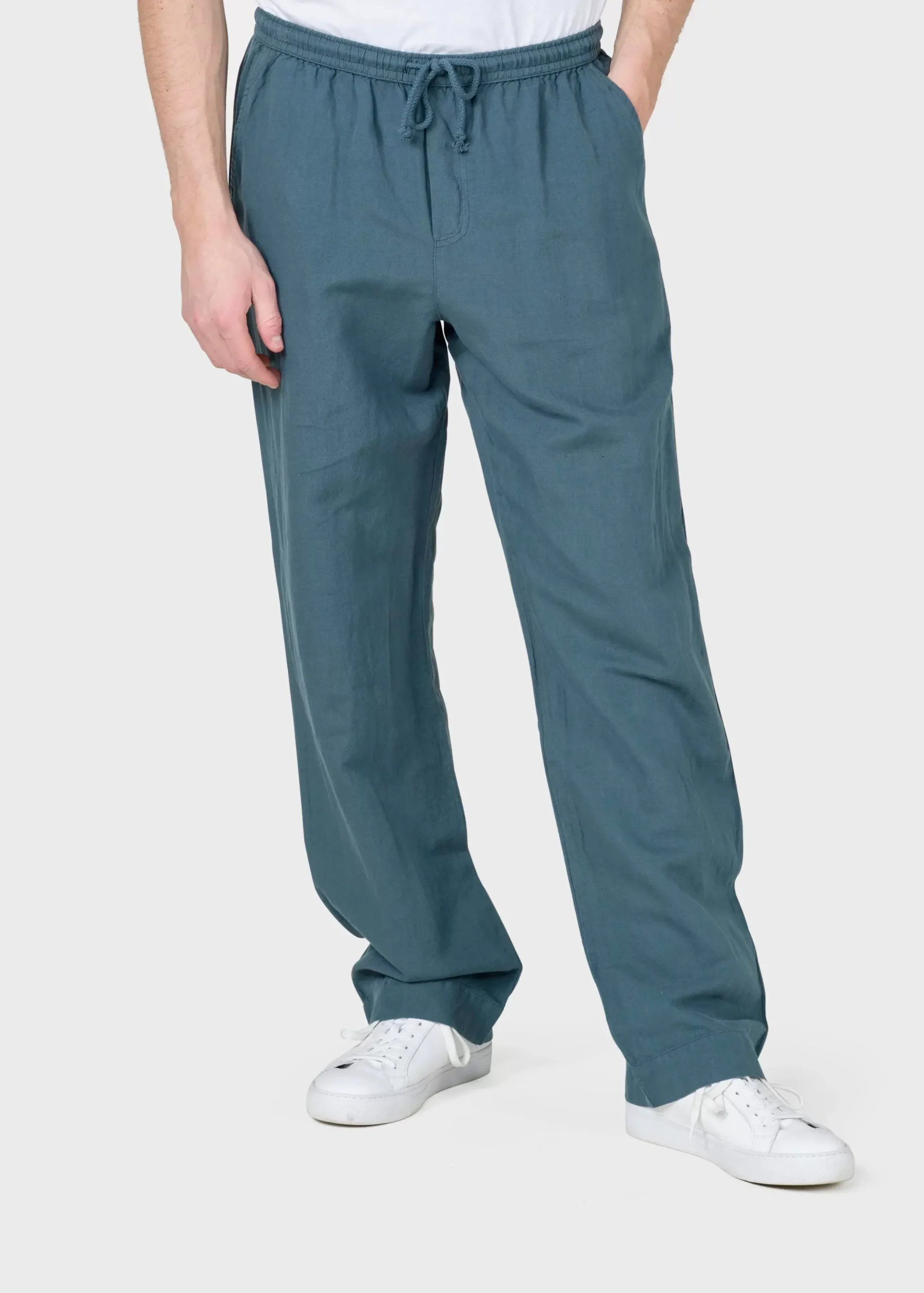 Klitmoller Collective Hosen-Jens linen pant - Moss Green Black