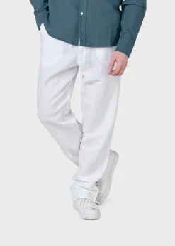 Klitmoller Collective Hosen-Jens linen pant - White Black