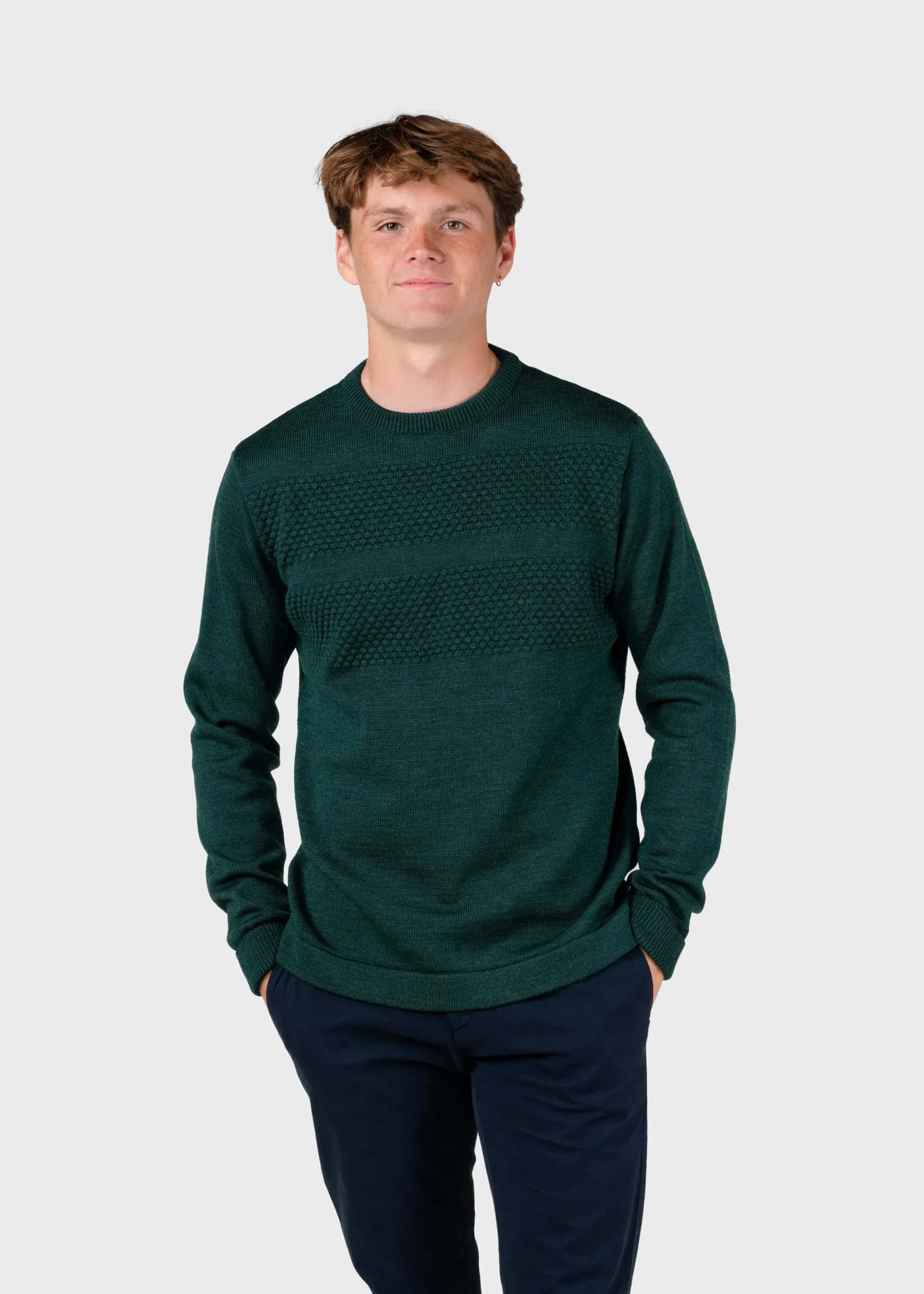Klitmoller Collective Strick-Johan knit - Moss Green MossGreen