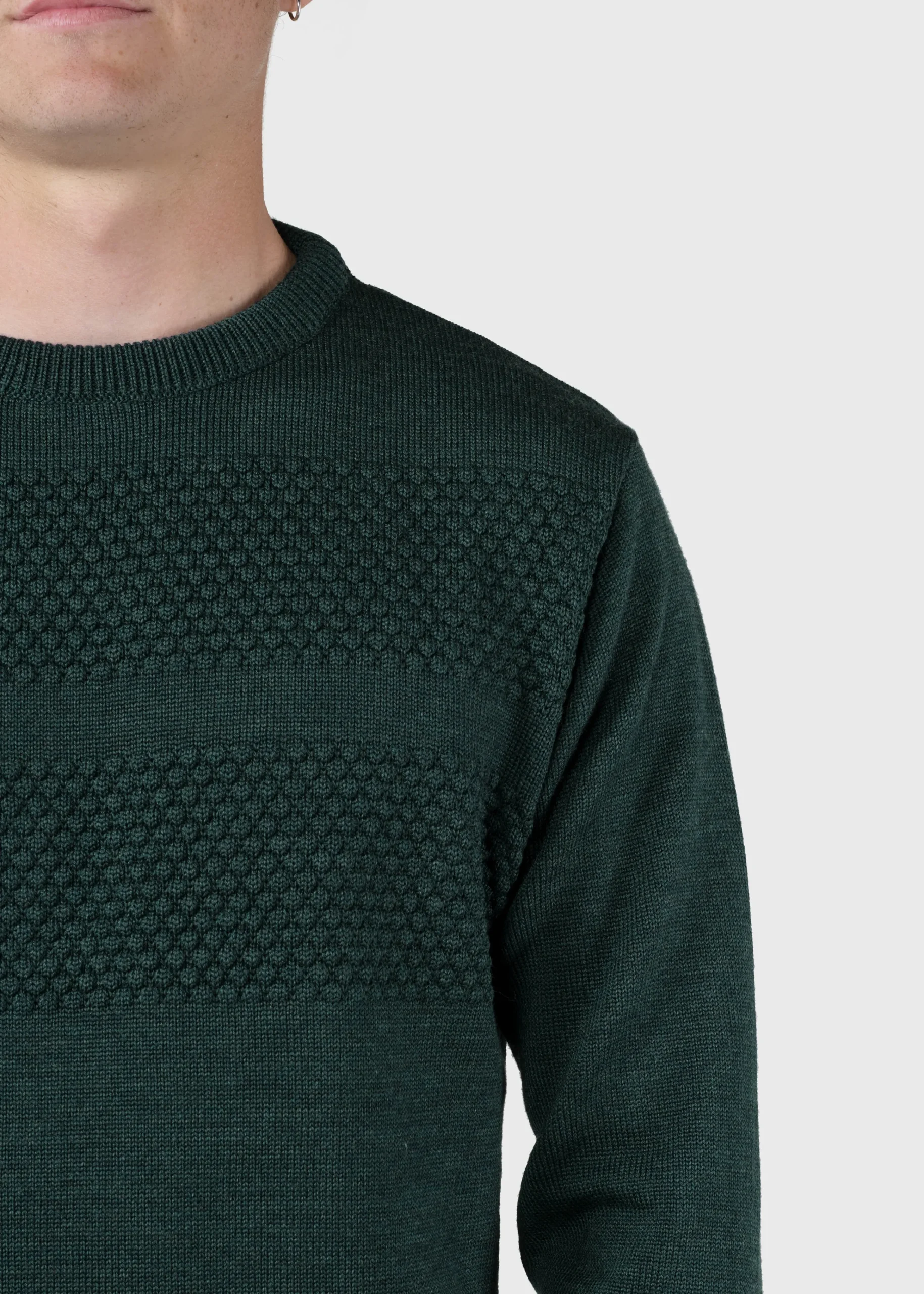 Klitmoller Collective Strick-Johan knit - Moss Green MossGreen