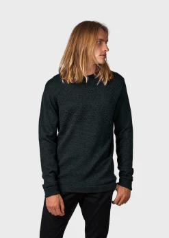 Klitmoller Collective Strick-Johan knit - Olive Deepblue