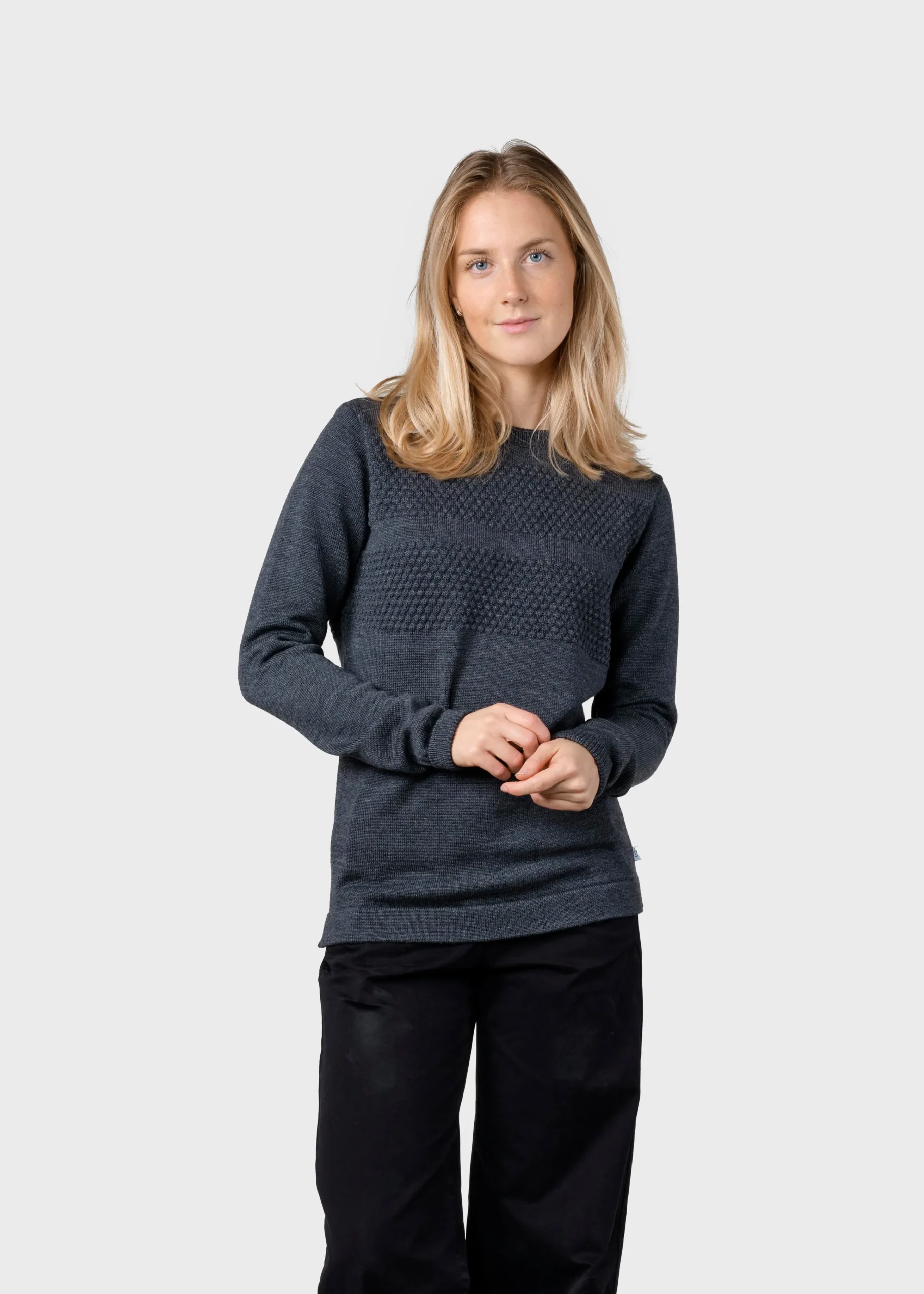 Klitmoller Collective Strick-Johanne knit - Anthracite Coffee