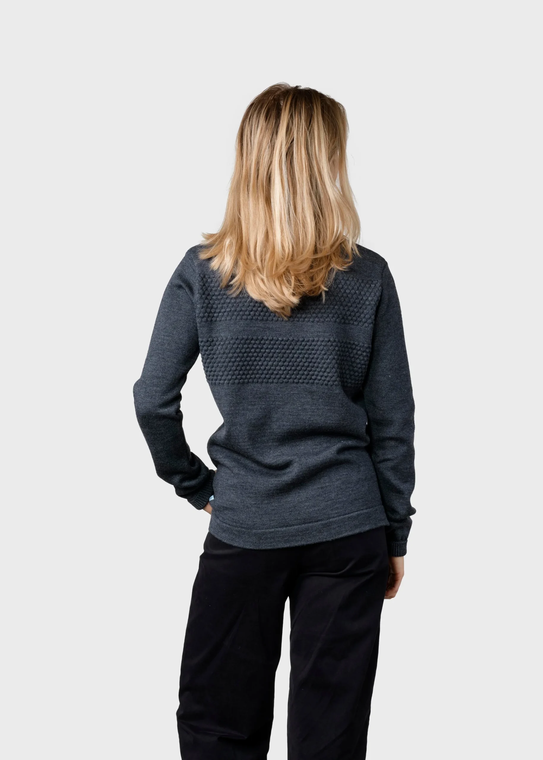 Klitmoller Collective Strick-Johanne knit - Anthracite Coffee