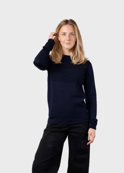 Klitmoller Collective Strick-Johanne knit - Navy Coffee