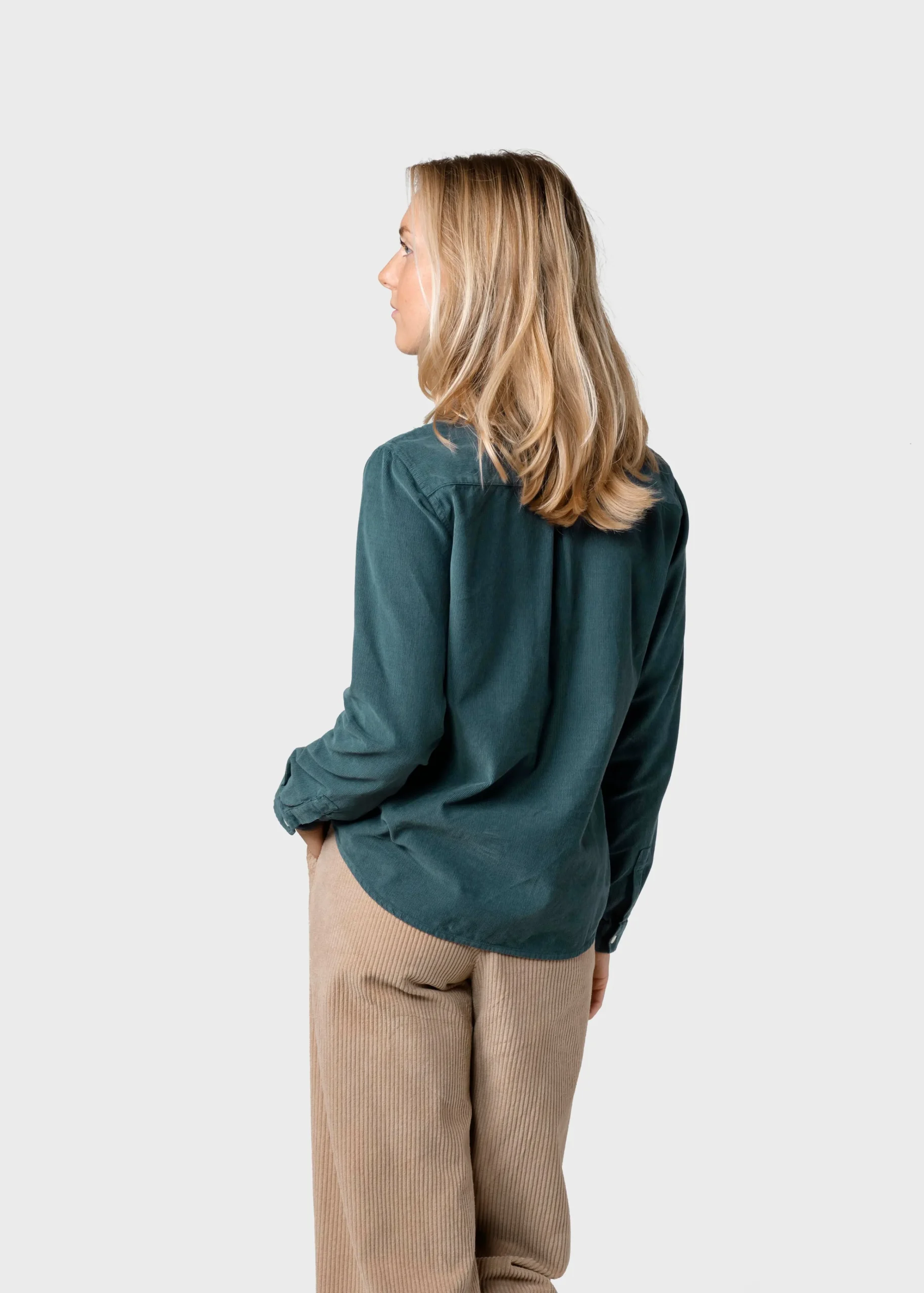 Klitmoller Collective Hemden-Julie corduroy shirt - Moss Green Olive