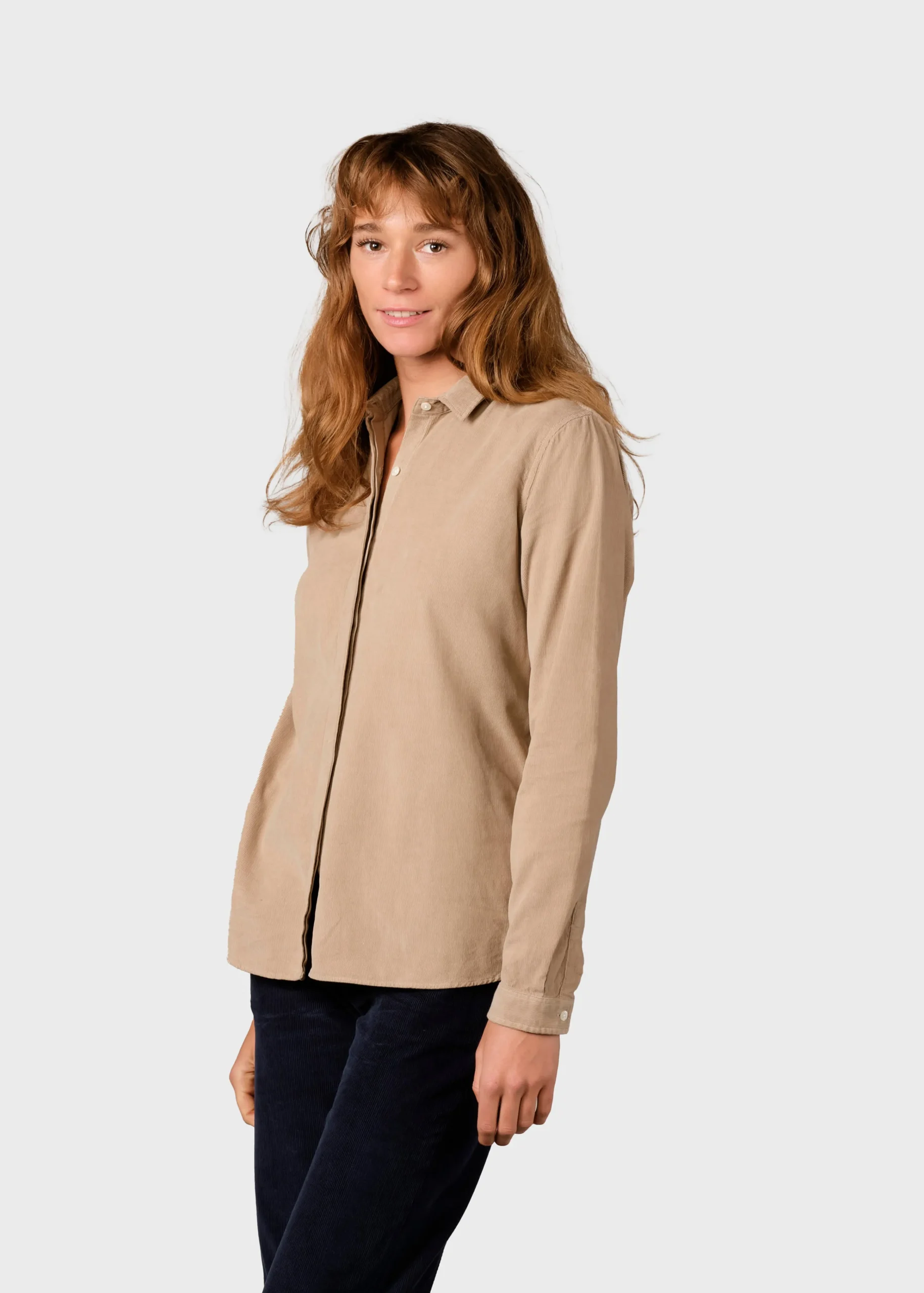 Klitmoller Collective Hemden-Julie corduroy shirt - Sand Olive