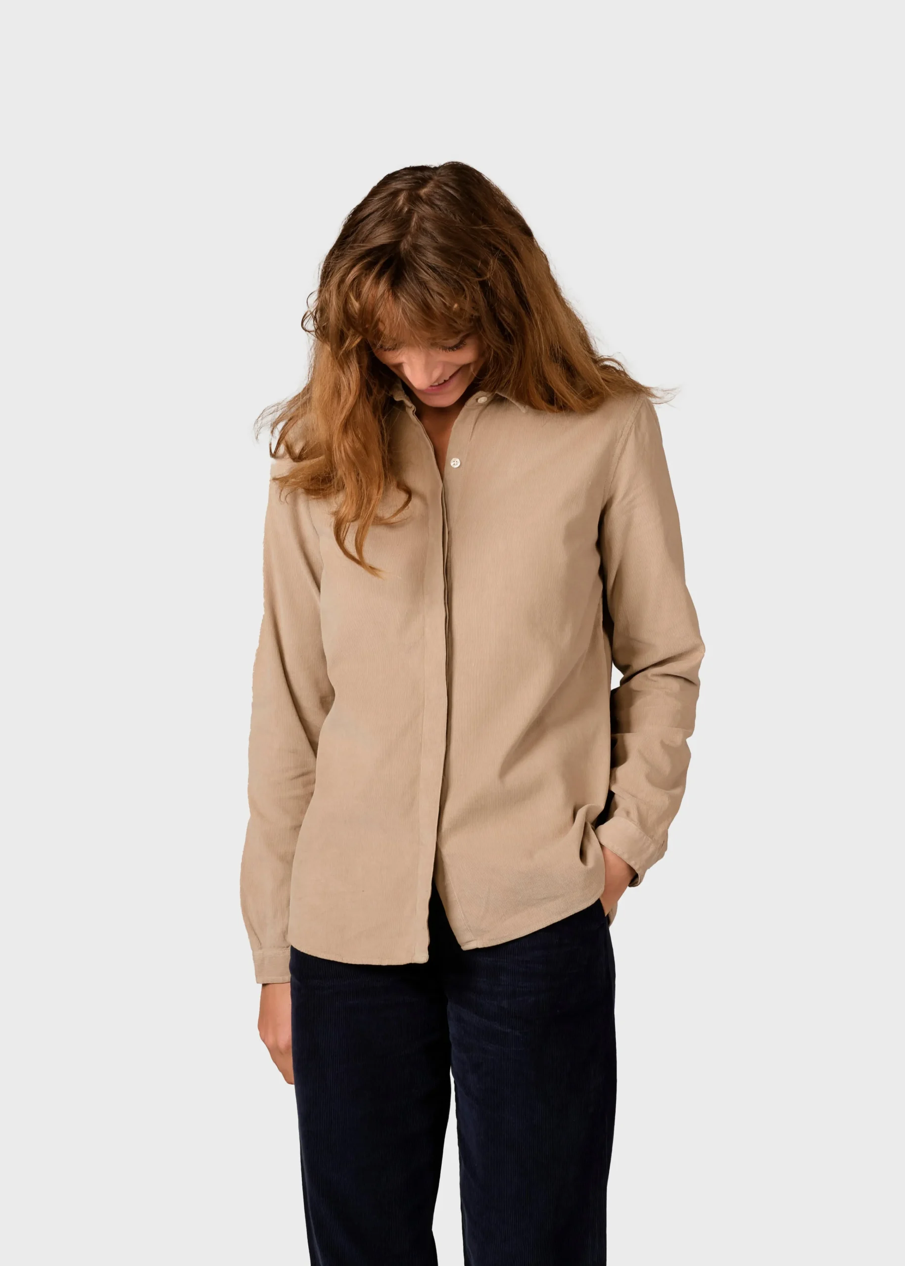 Klitmoller Collective Hemden-Julie corduroy shirt - Sand Olive
