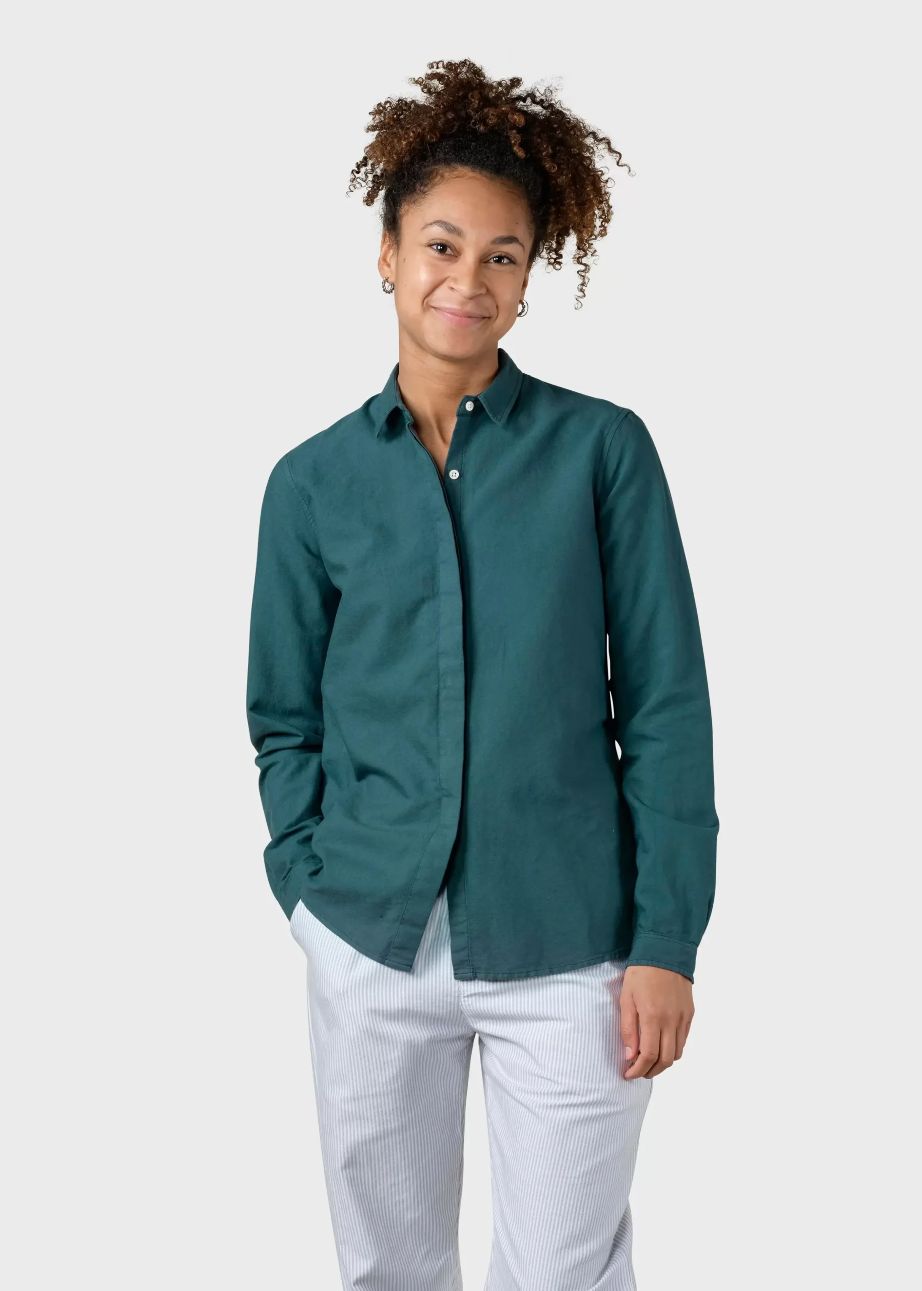 Klitmoller Collective Hemden-Julie shirt - Moss Green Navy