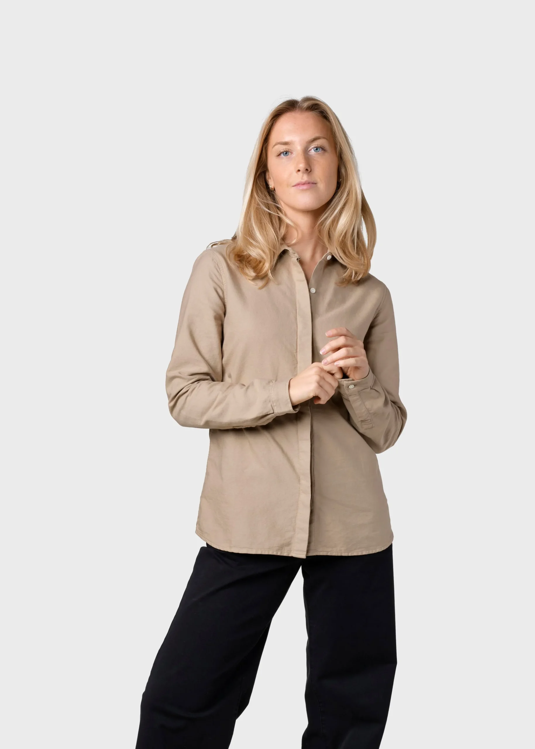 Klitmoller Collective Hemden-Julie shirt - Sand Navy