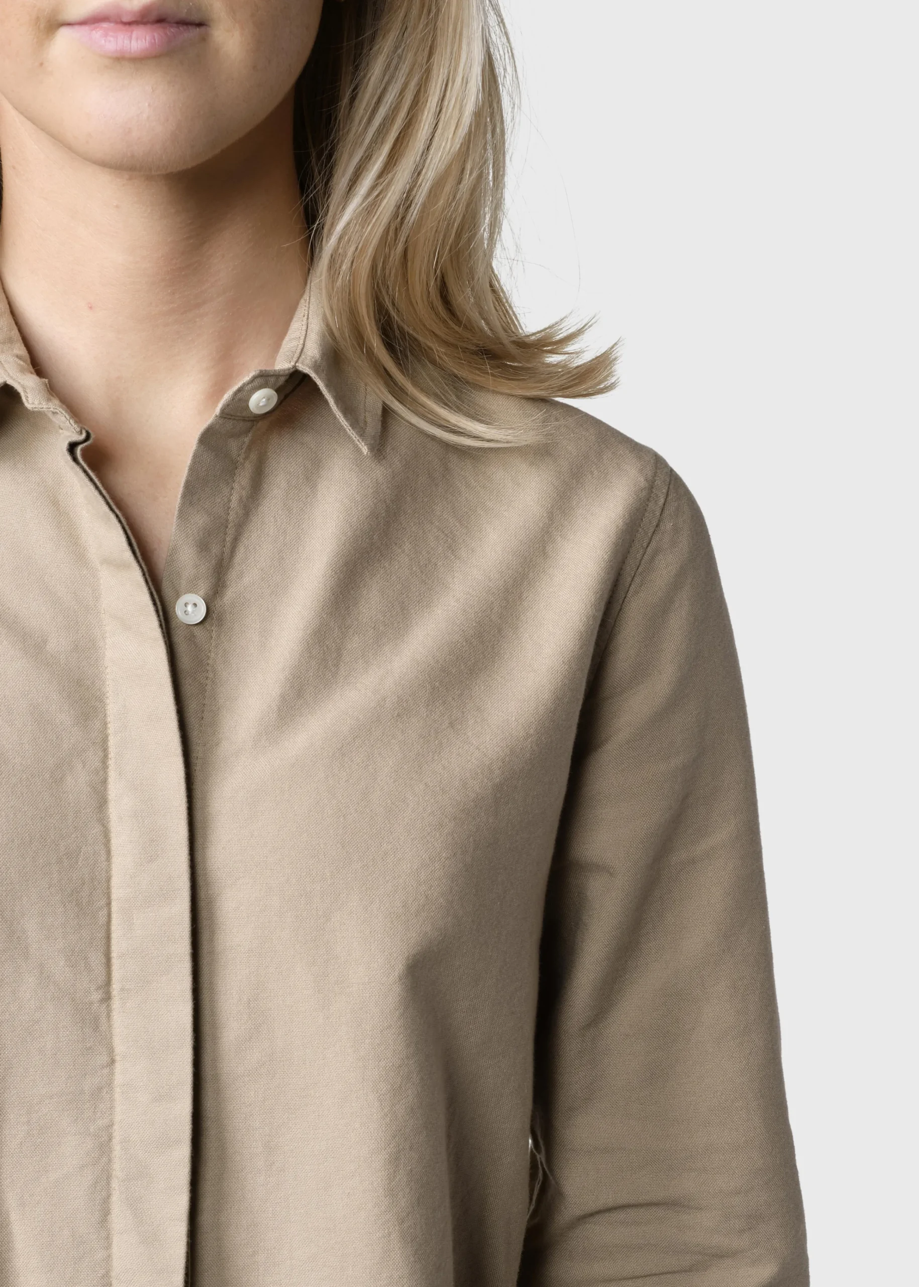 Klitmoller Collective Hemden-Julie shirt - Sand Navy