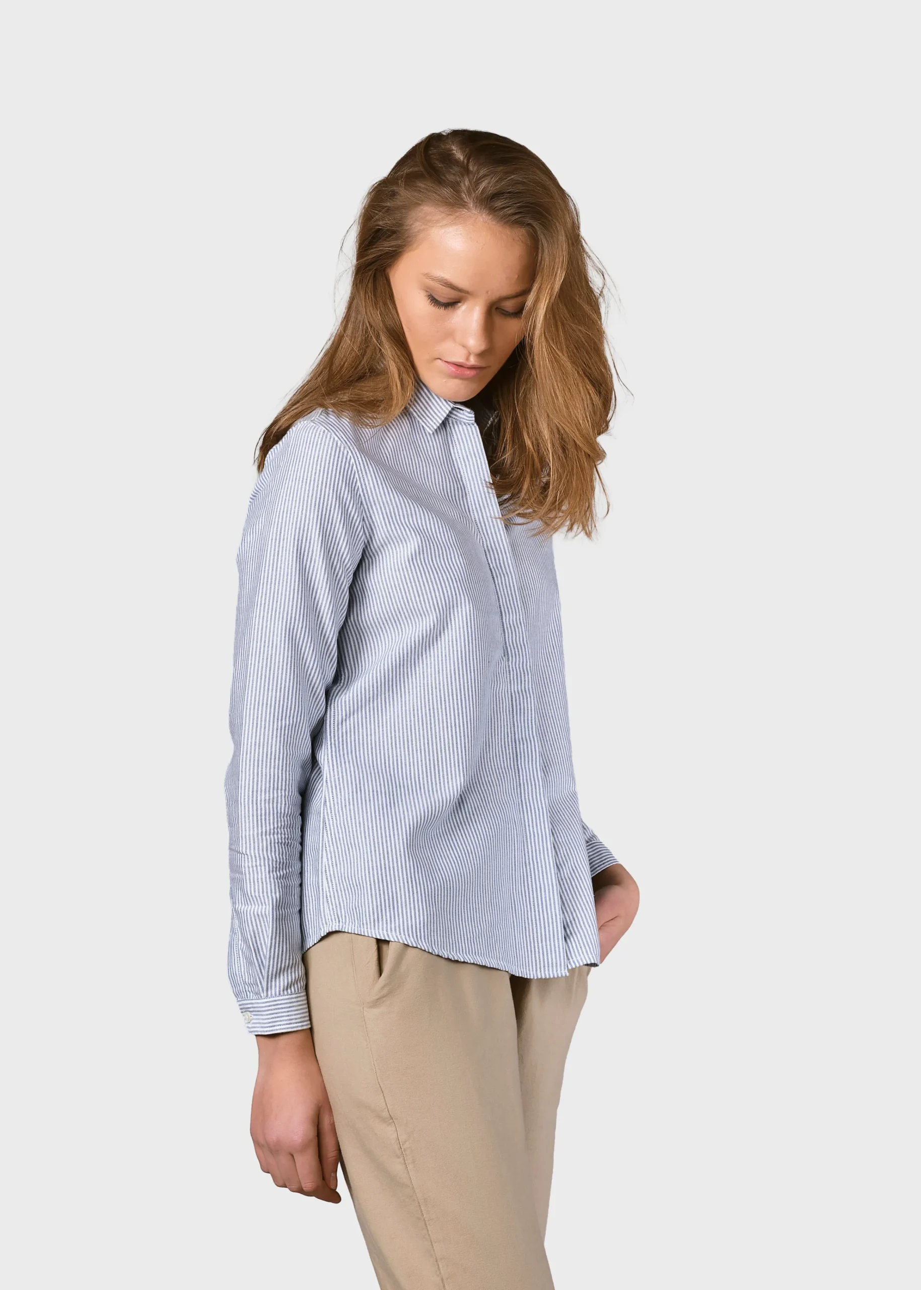 Klitmoller Collective Hemden-Julie striped shirt - White/navy