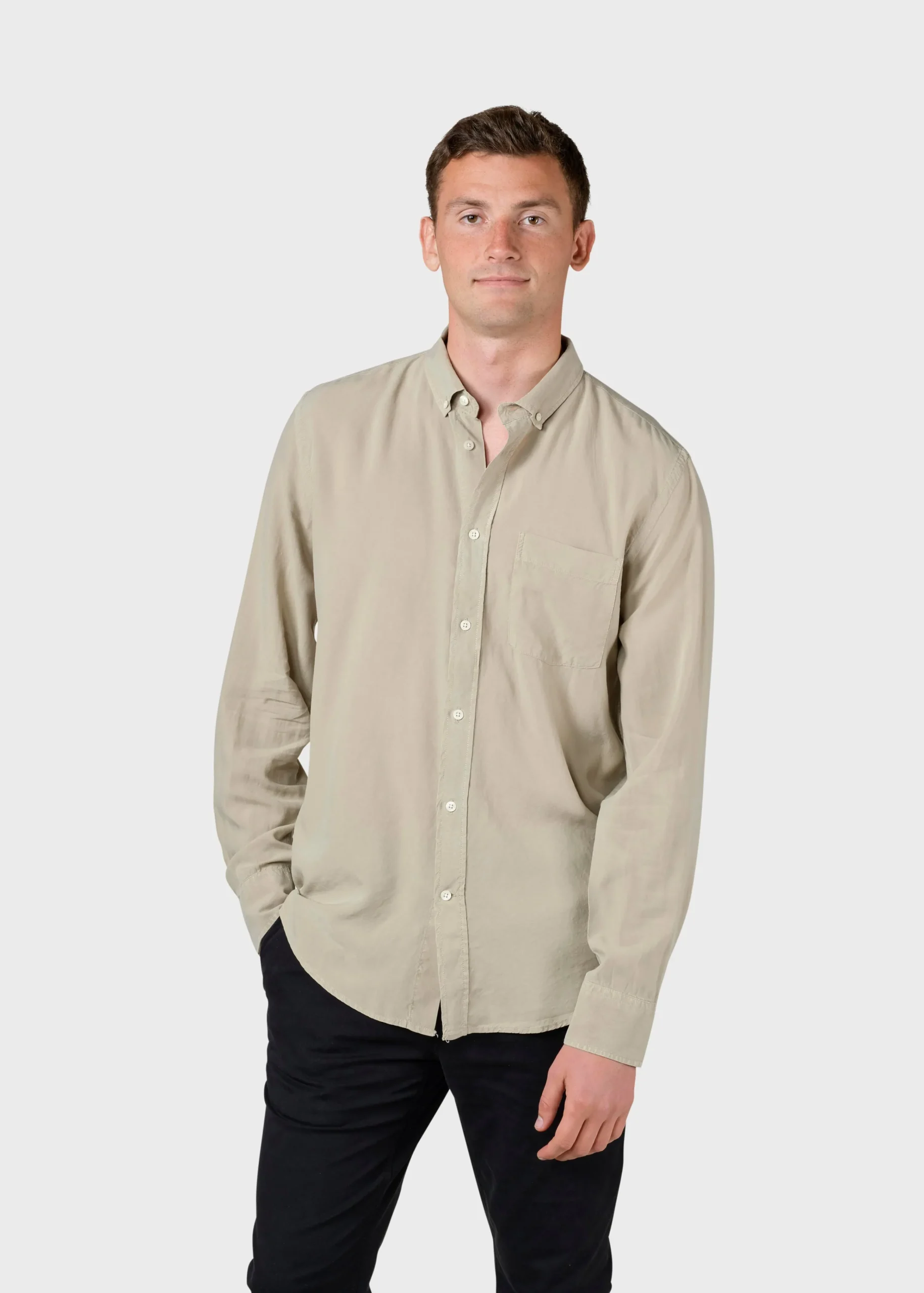 Klitmoller Collective Hemden-Justin shirt - Sand White