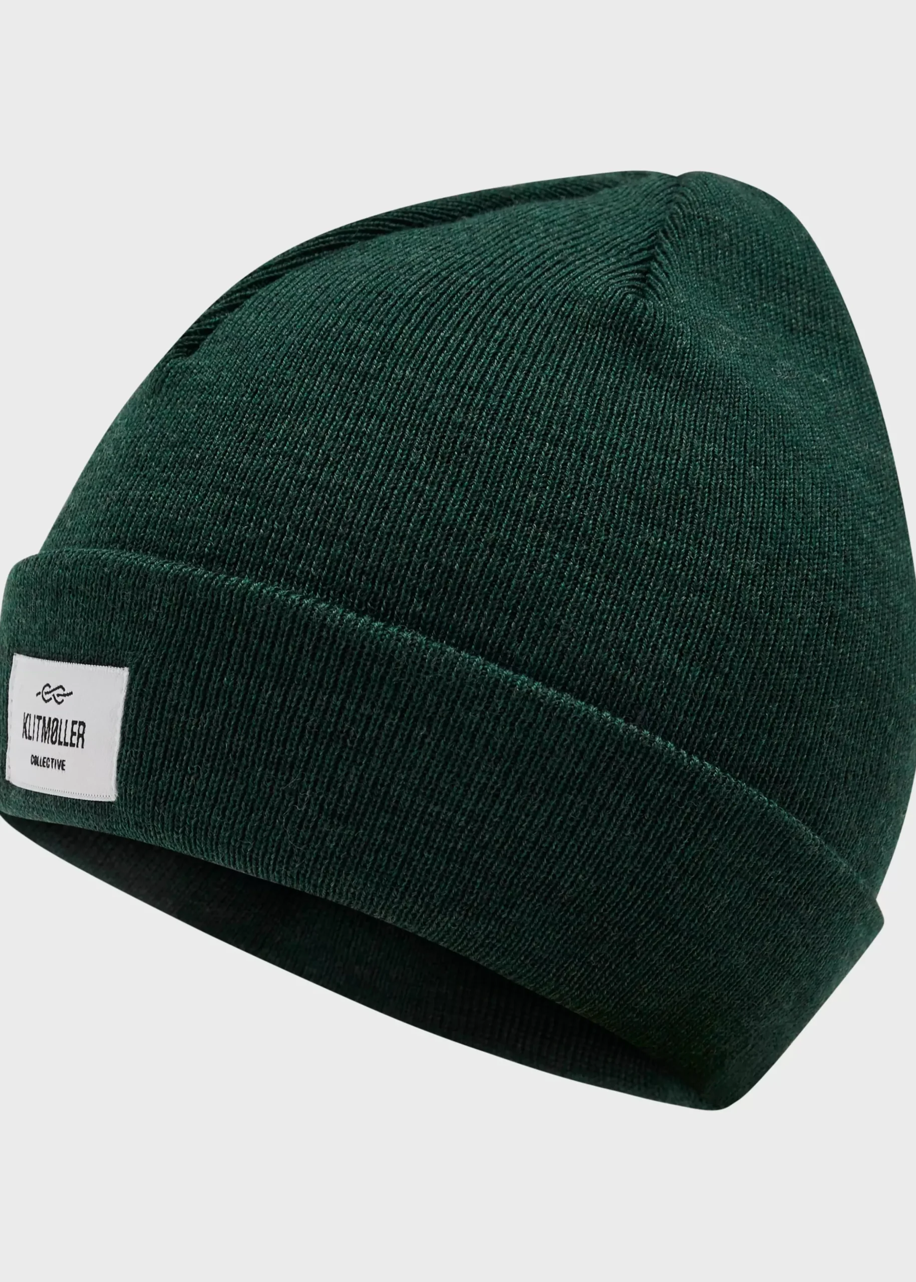 Klitmoller Collective Accessories-Kids fine merino beanie - Moss Green Navy