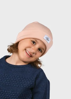 Klitmoller Collective Accessories-Kids fine merino beanie - Rose Navy