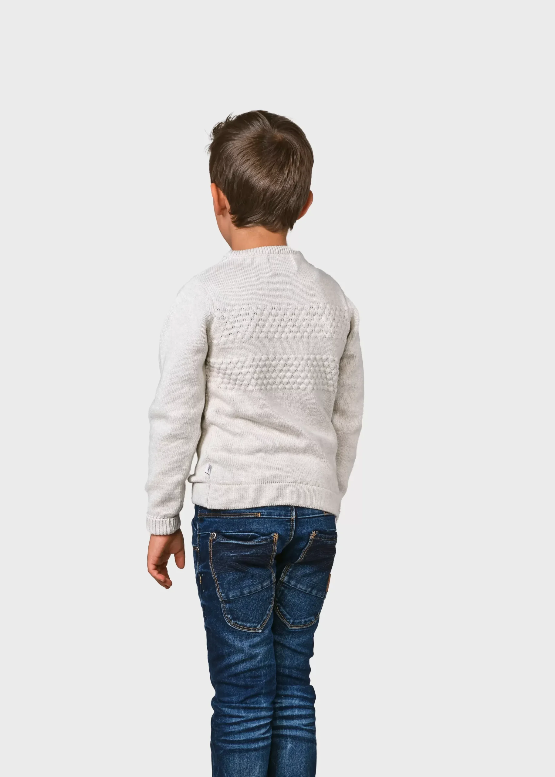 Klitmoller Collective Kinder-Kids fisher cotton knit - Cream Navy