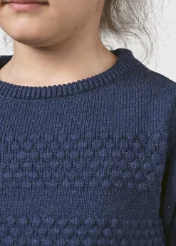 Klitmoller Collective Kinder-Kids fisher cotton knit - Ocean Navy