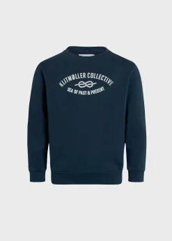 Klitmoller Collective Kinder-Kids logo eye crew - Navy Palegreen
